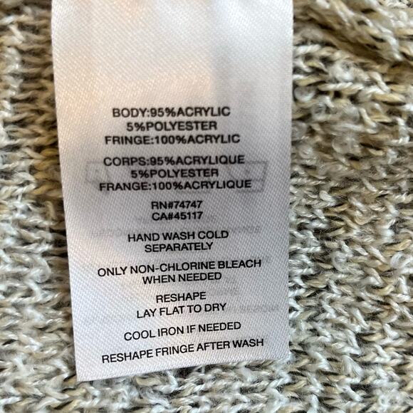 Natural Reflections Cardigan Women's Size XL Beige Neutral Fringe Boho Coastal - Picture 11 of 12